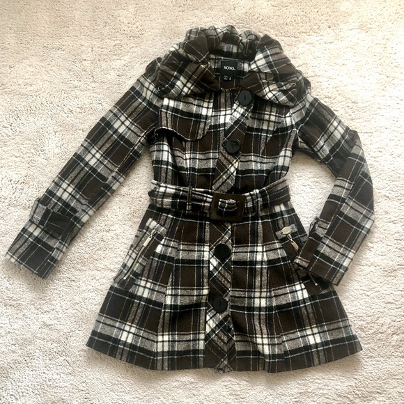 Plaid pea coat - Picture 1 of 5